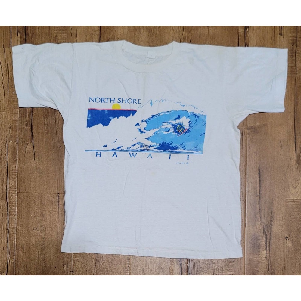 Vtg North Shore Hawaii Single Stitch T-shirt Surfing